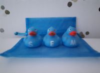 Badeendjes met naam blauw