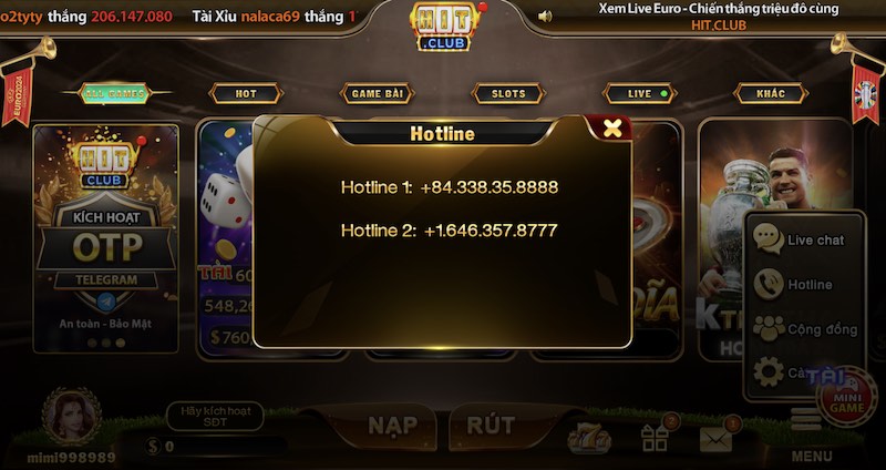 Liên hệ HitClub: 3 cách nhanh chóng cho hội viên 2 Điểm qua một số cách thức liên hệ Hit Club